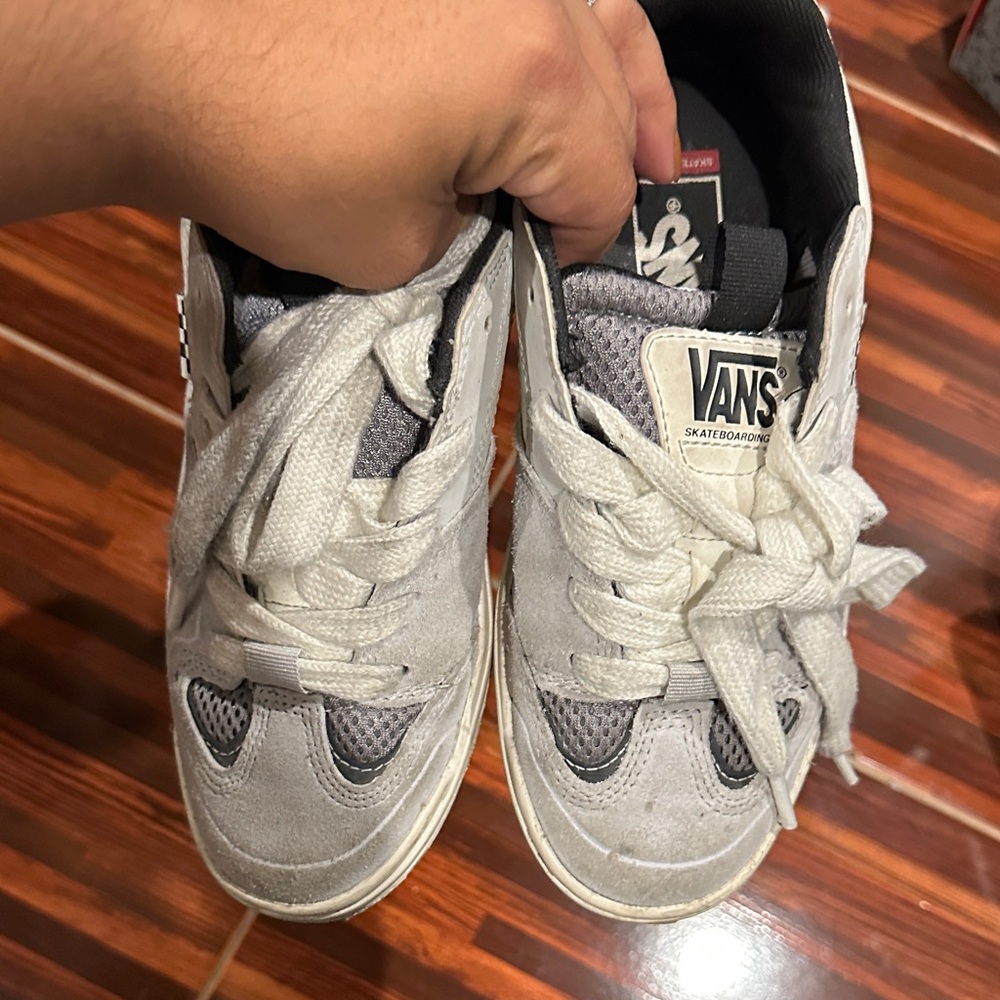 Vans Classic Gray and White Sneakers